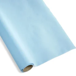 Chemin de table bleu clair effet tissu papier voie sèche 4,8 m