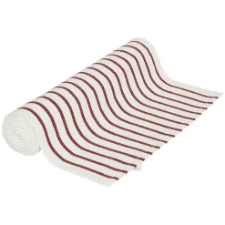 Chemin de table coton écru et rouge