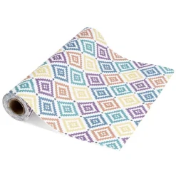 Chemin de table design losange polyester et coton 400x28cm