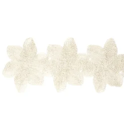 Chemin de table doré design fleurs ajourées 25x180cm