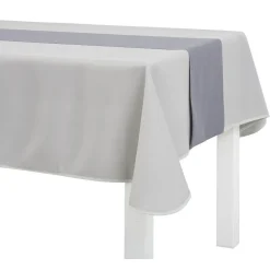 Chemin de table en polyester gris