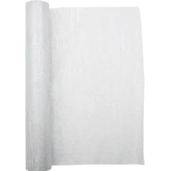 Chemin de table en tissu argenté irisé