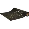 Chemin de table en tulle noir motif étoile doré