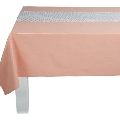 Chemin de table motif géométrique doré et blanc