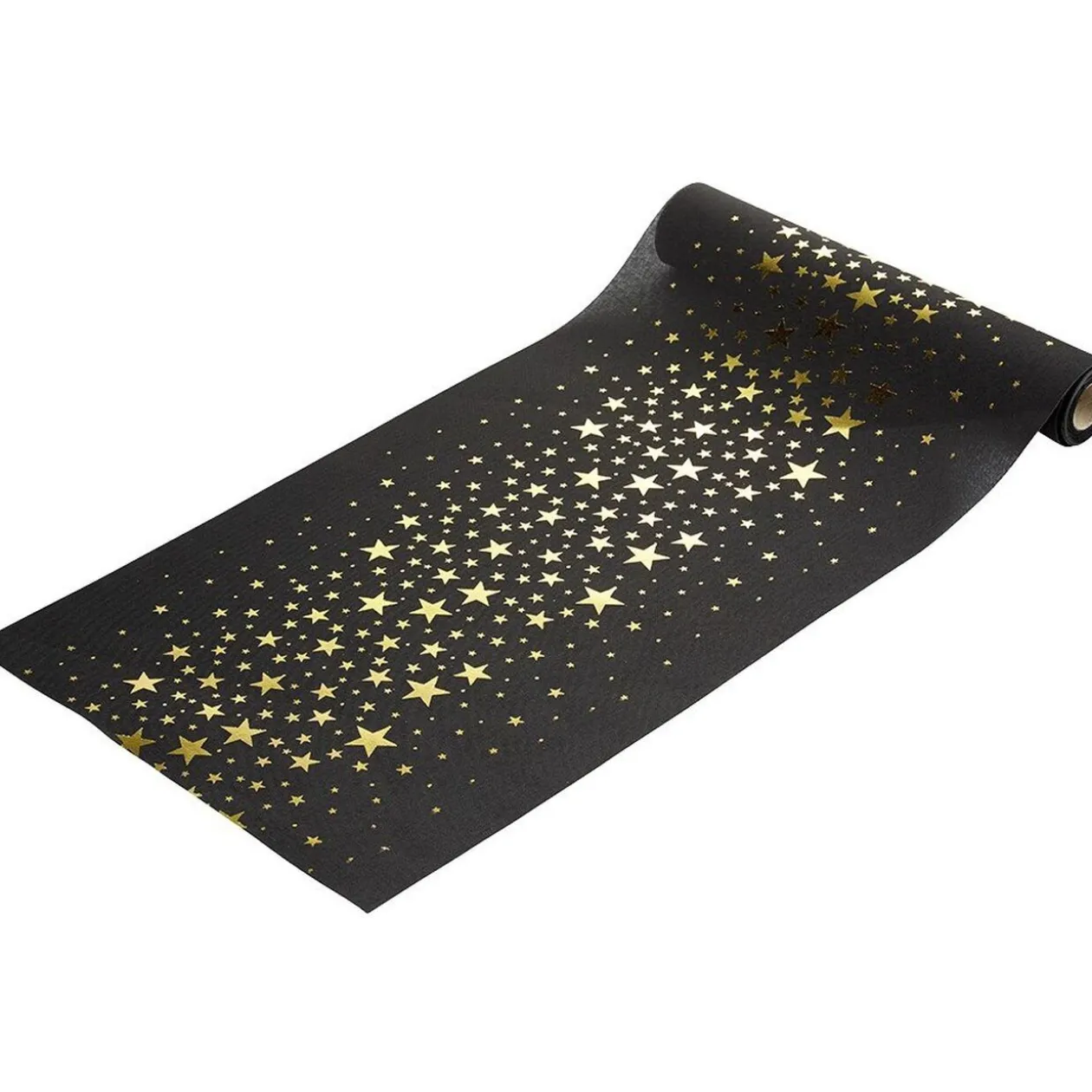 Chemin de table noir et doré