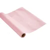 Chemin de table rose effet tissu papier voie sèche L 4,8 m