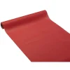 Chemin de table rouge effet tissu papier voie sèche 4,8 m