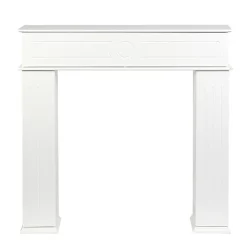 Cheminée décorative meuble console mdf blanc