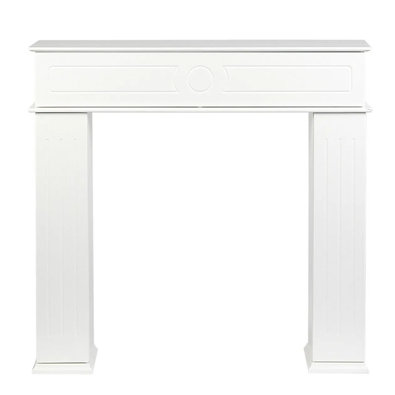 Cheminée décorative meuble console mdf blanc