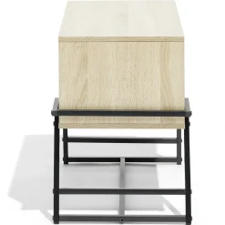 Chevet Denver 1 niche métal et bois 49,8x32,7xH45cm