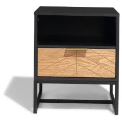 Chevet Eole noir et miel 1 tiroir 1 niche