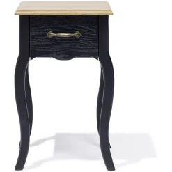 Chevet Romane noir - L40xP30xH57 cm