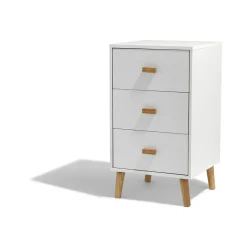 Chiffonnier blanc Bergen 3 tiroirs