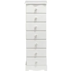 Chiffonnier blanc Iris 7 tiroirs
