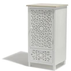 Chiffonnier blanc Java 1 porte et 1 tiroir