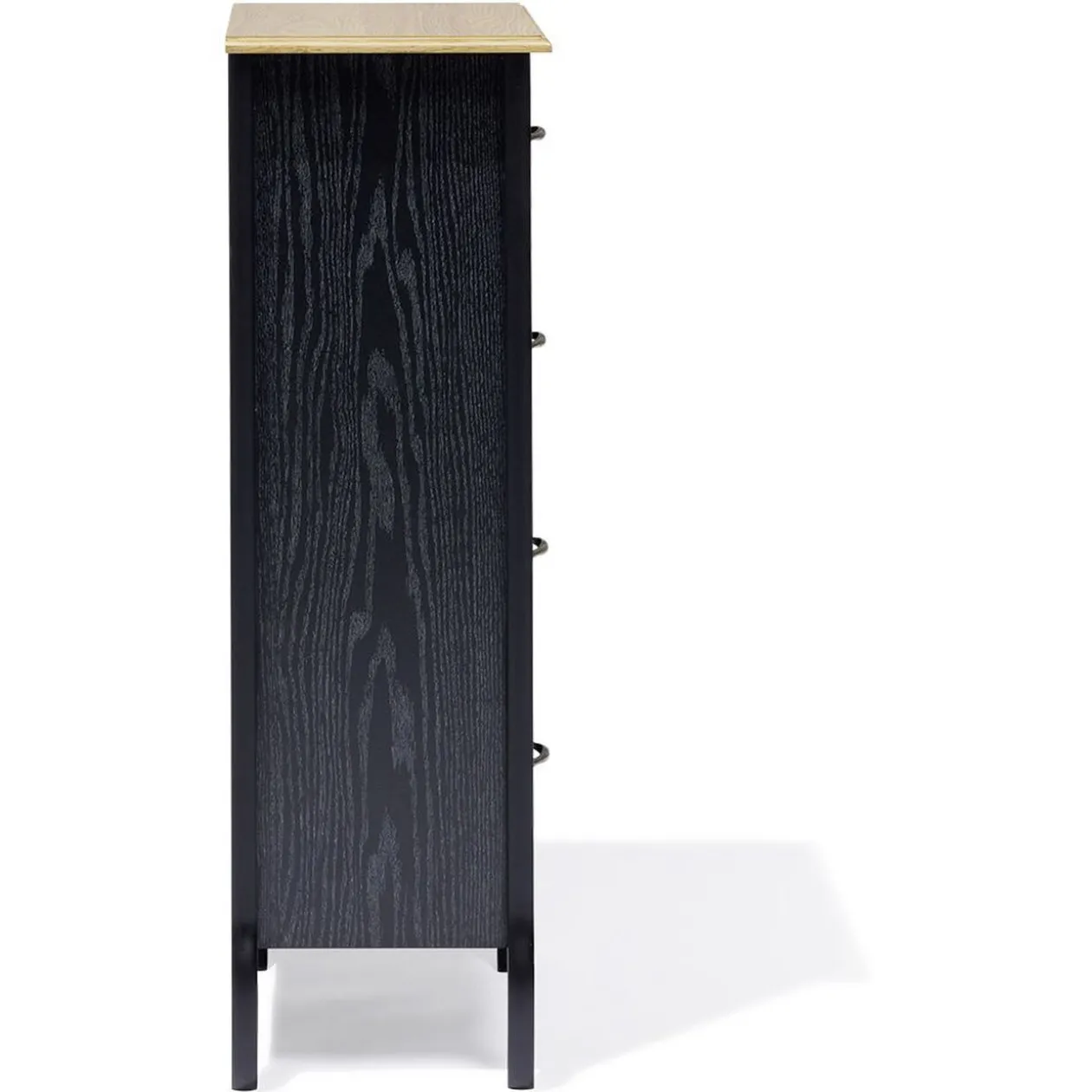 Chiffonnier Romane noir - L46,5xP30xH97,5 cm