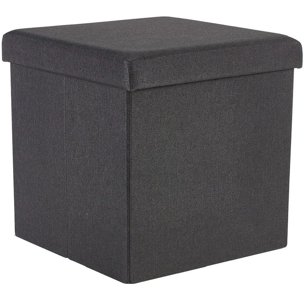 Coffre pouf Clara Noir - L38 x P38 x H37,5 cm