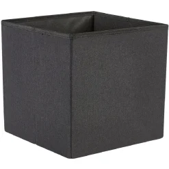 Coffre pouf Clara Noir - L38 x P38 x H37,5 cm