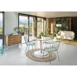 Commode Boston blanche et bois clair