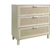Commode Kanna 3 tiroirs cannage rotin L.80 x P.40 x H.80 cm