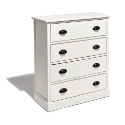 Commode Louis blanche 4 tiroirs