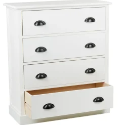 Commode Louis blanche 4 tiroirs