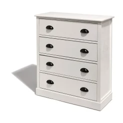 Commode Louis blanche 4 tiroirs