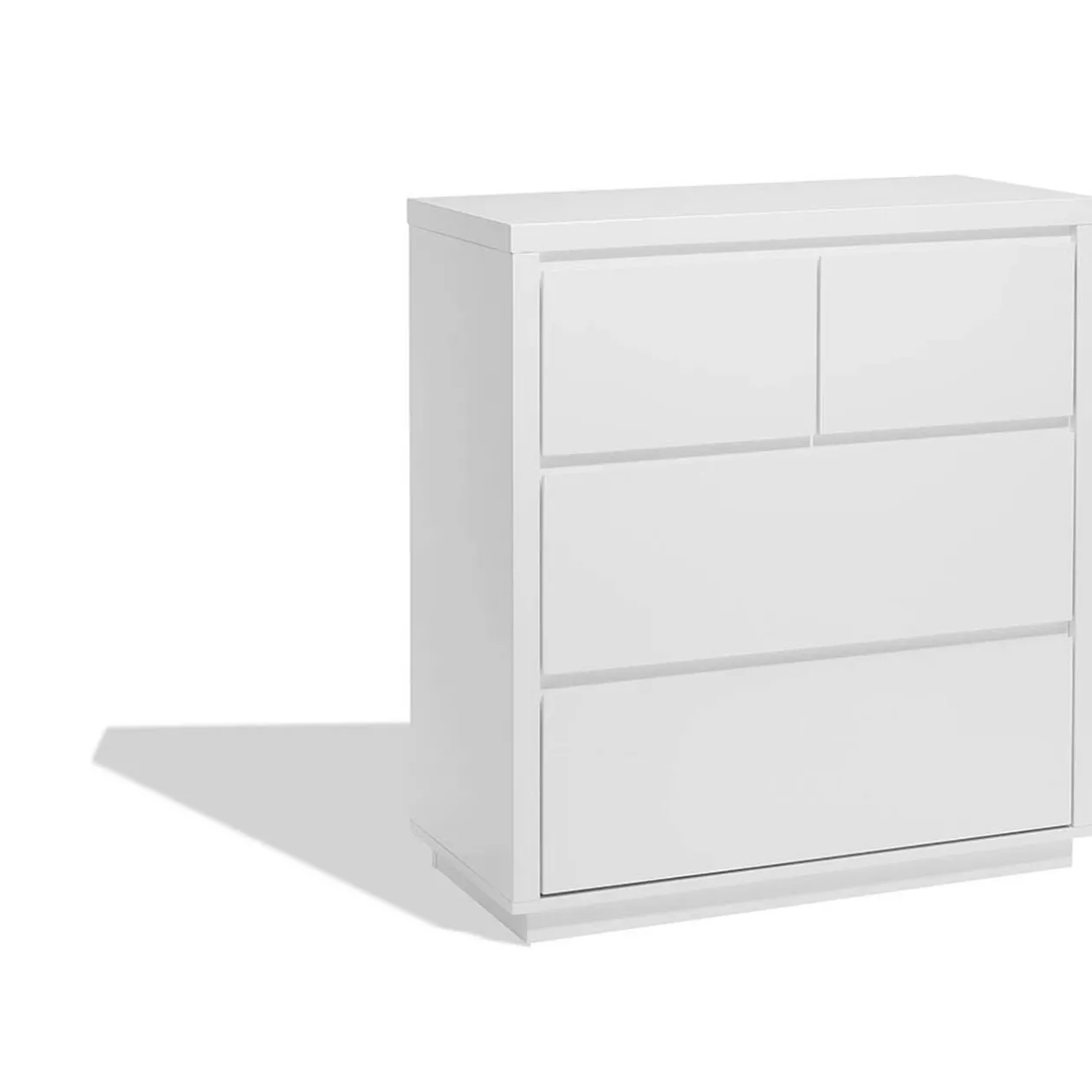 Commode Luminosa blanche 4 tiroirs