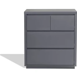 Commode Luminosa gris anthracite 4 tiroirs