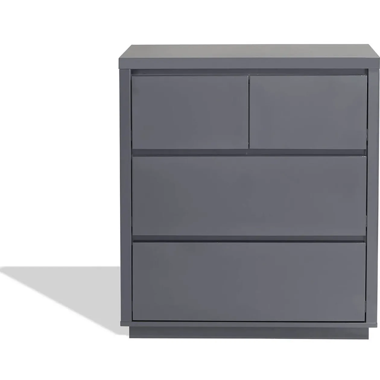 Commode Luminosa gris anthracite 4 tiroirs