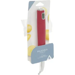 Économe inox manche plastique rouge