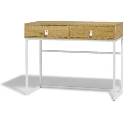 Console Boston blanche et bois clair