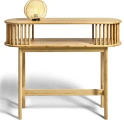 Console Gaïa bambou naturel - L100xP30xH80 cm
