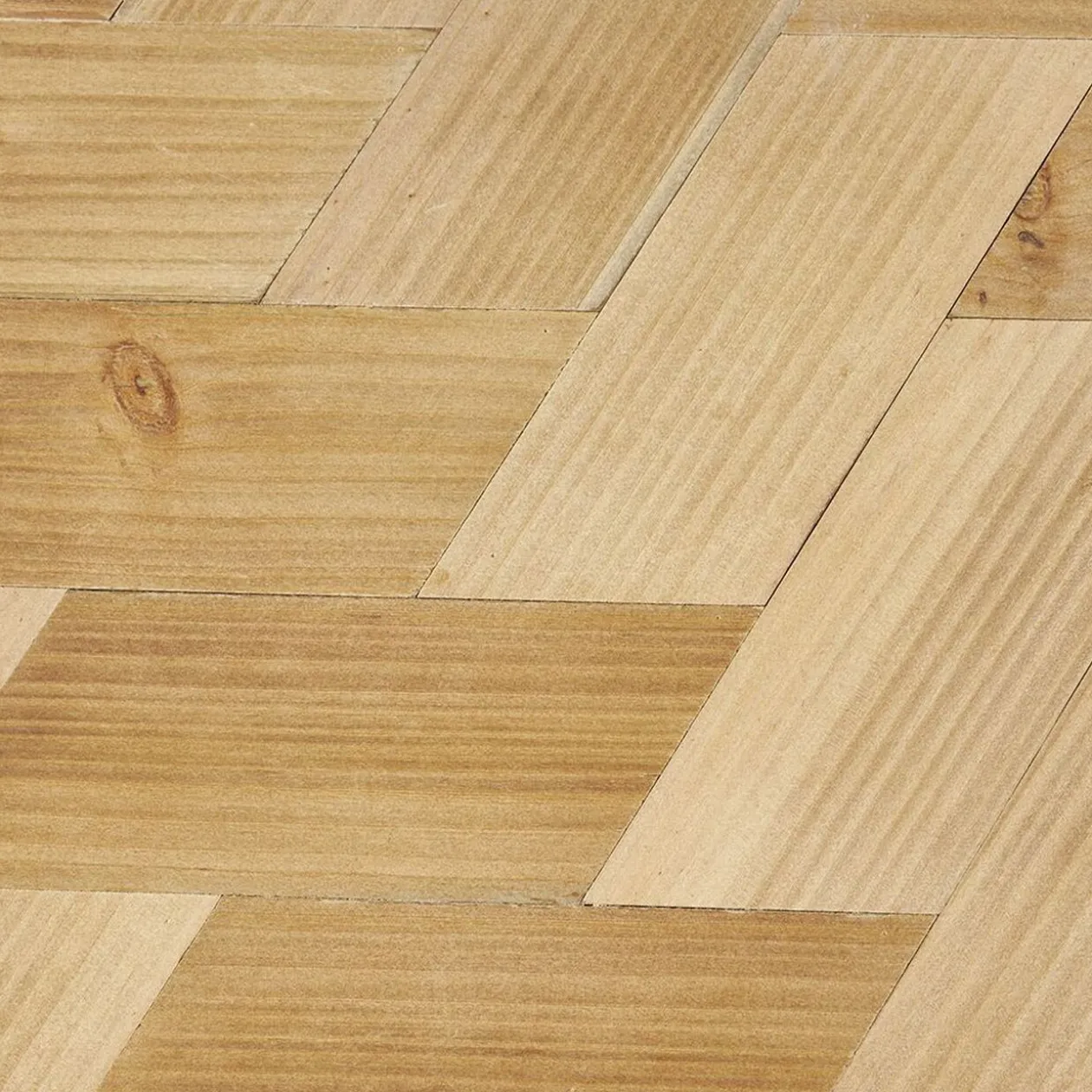 Console motif chevrons naturel et pieds noirs