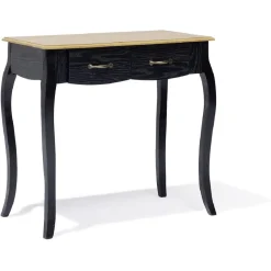 Console Romane noir - L80xP40xH75 cm