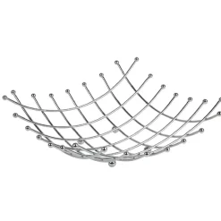 Corbeille à fruits design quadrillage