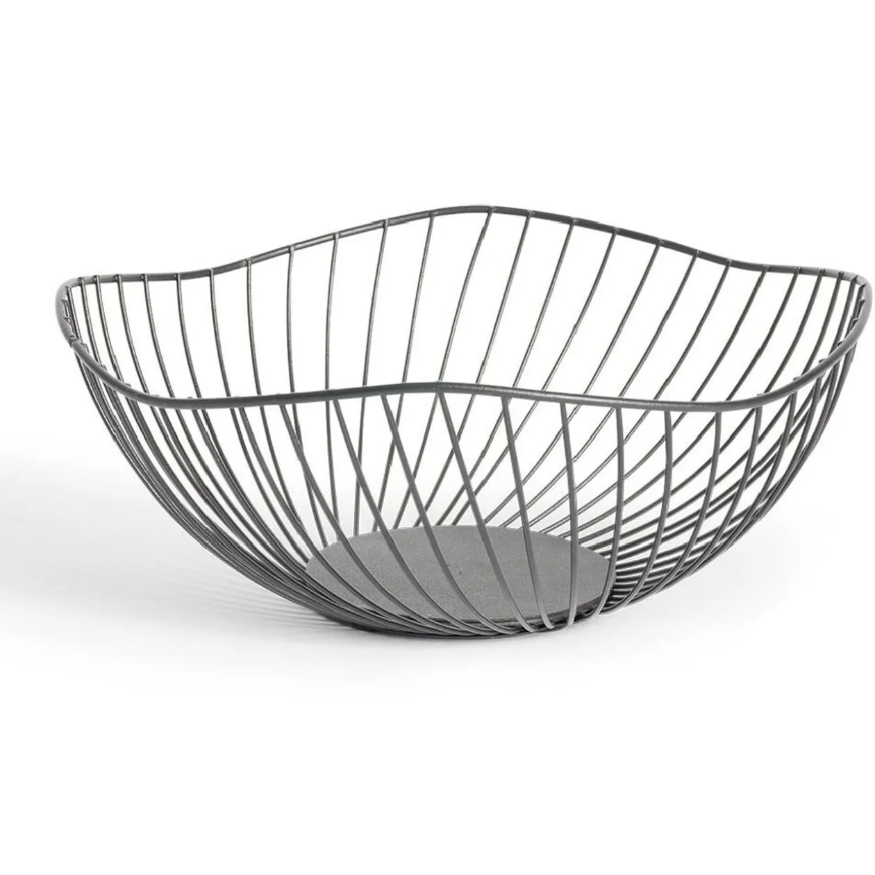 Corbeille à fruits design filaire métal noir Ø25xH12cm