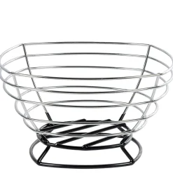 Corbeille à fruits métal filaire gris noir