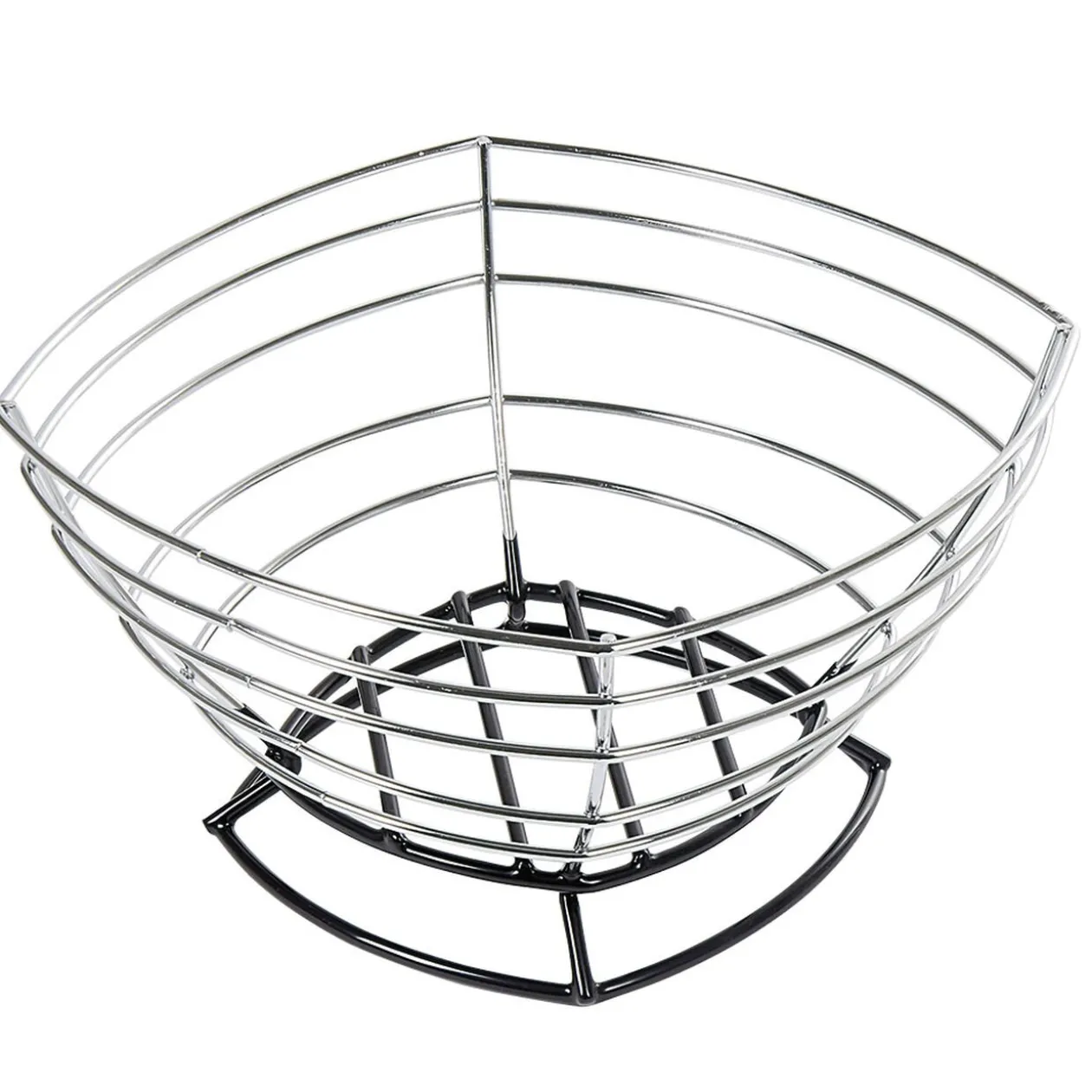 Corbeille à fruits métal filaire gris noir