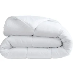 Couette chaude 2 places blanc polyester microfibre 750 G