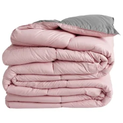 Couette chaude bicolore réversible 2 personnes