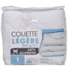 Couette légère 1 personne 140x200 cm uni blanc