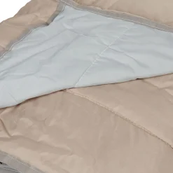 Couette légère microfibre réversible taupe gris 220x240 cm