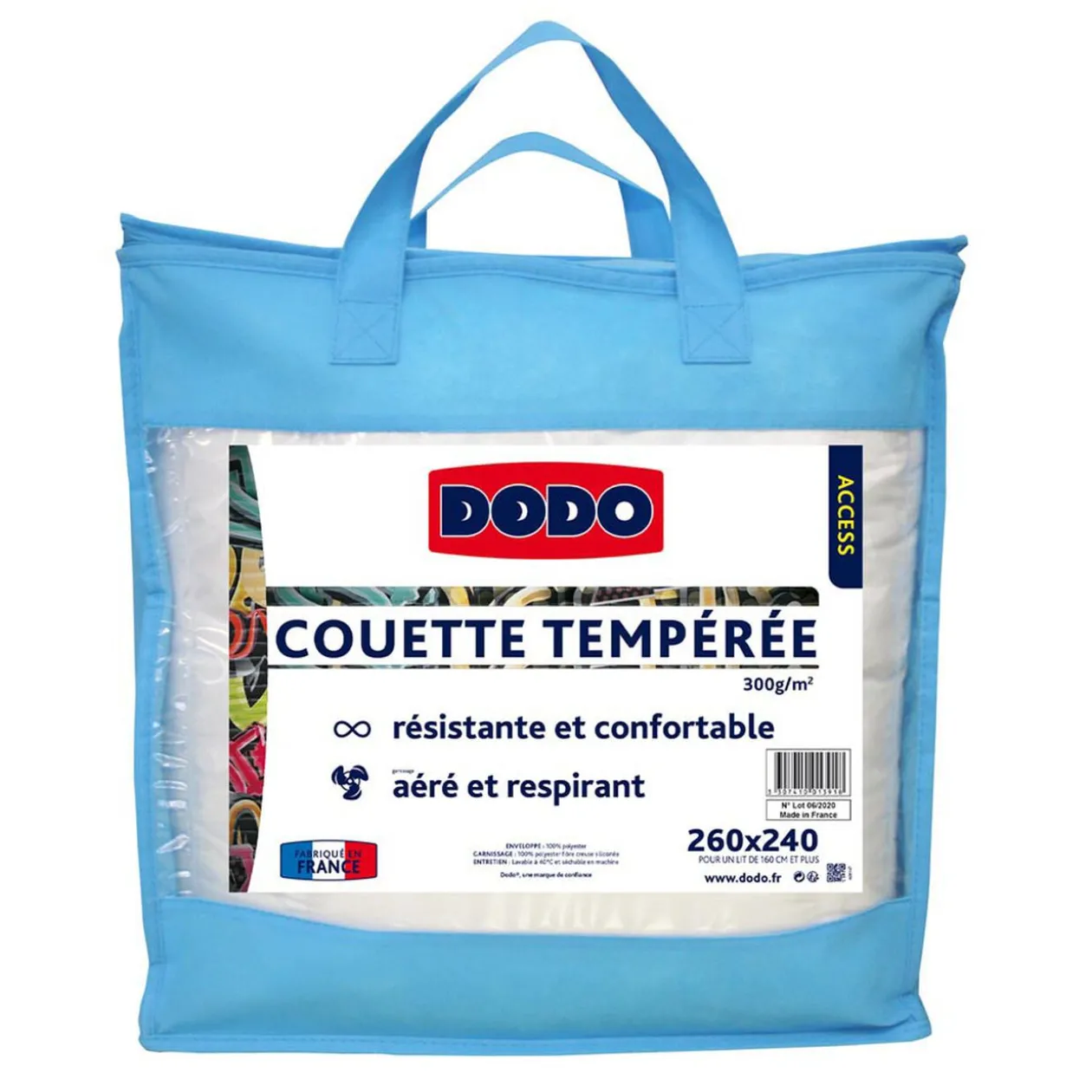 Couette tempérée Dodo blanche 260 x 240 cm