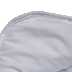 Couette unie blanche tissu embossé bords arrondis 2 personnes