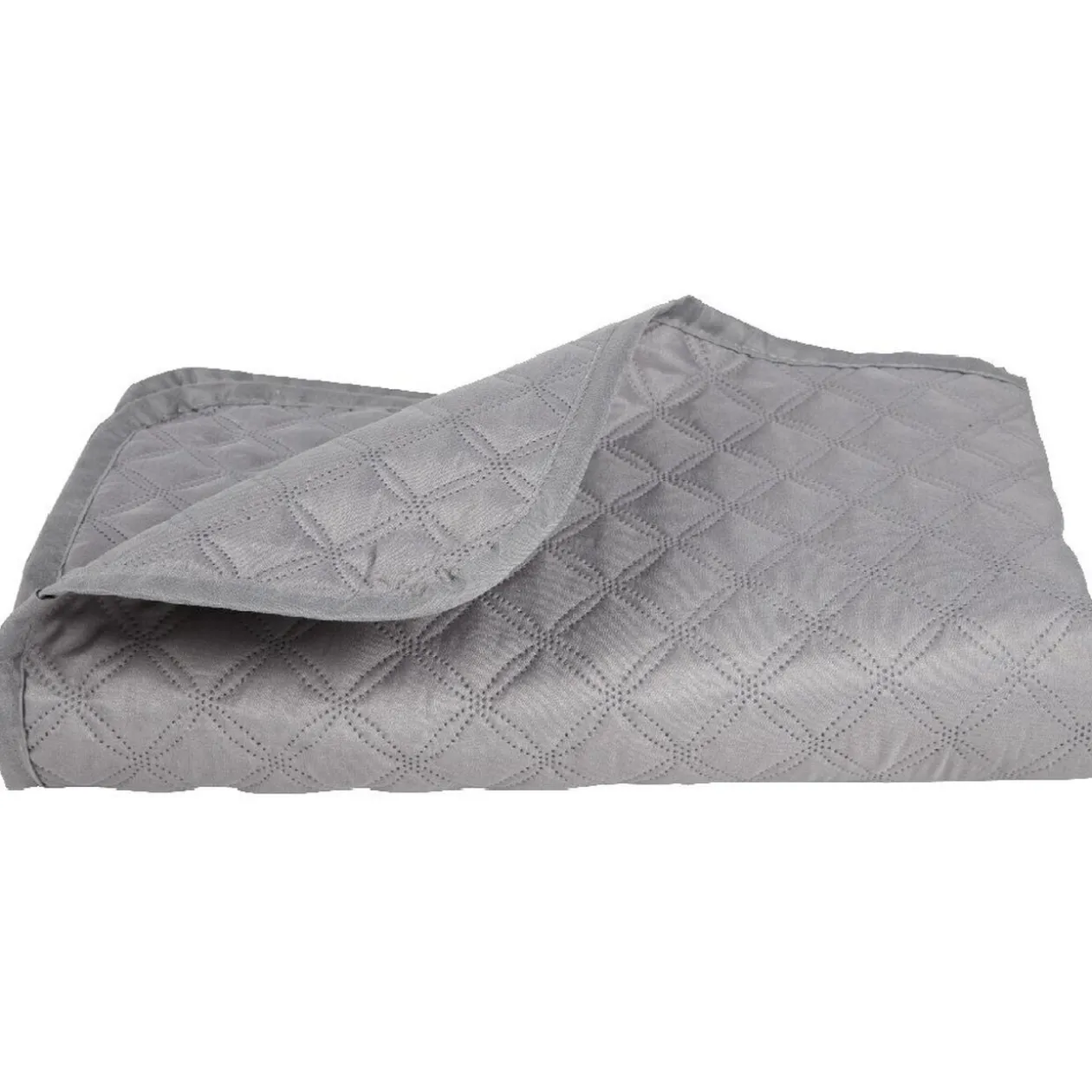 Courte pointe couvre lit gris