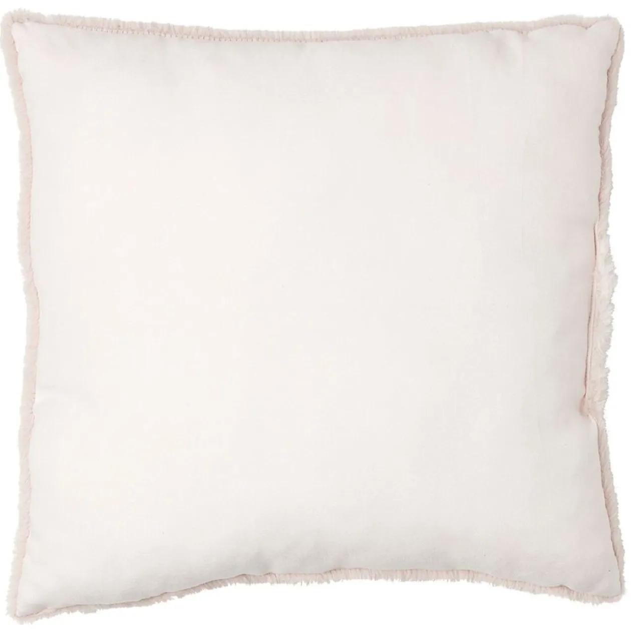 Coussin 1 face fourrure synthétique 1 face polyester uni 40x40 cm