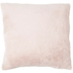 Coussin 1 face fourrure synthétique 1 face polyester uni 40x40 cm