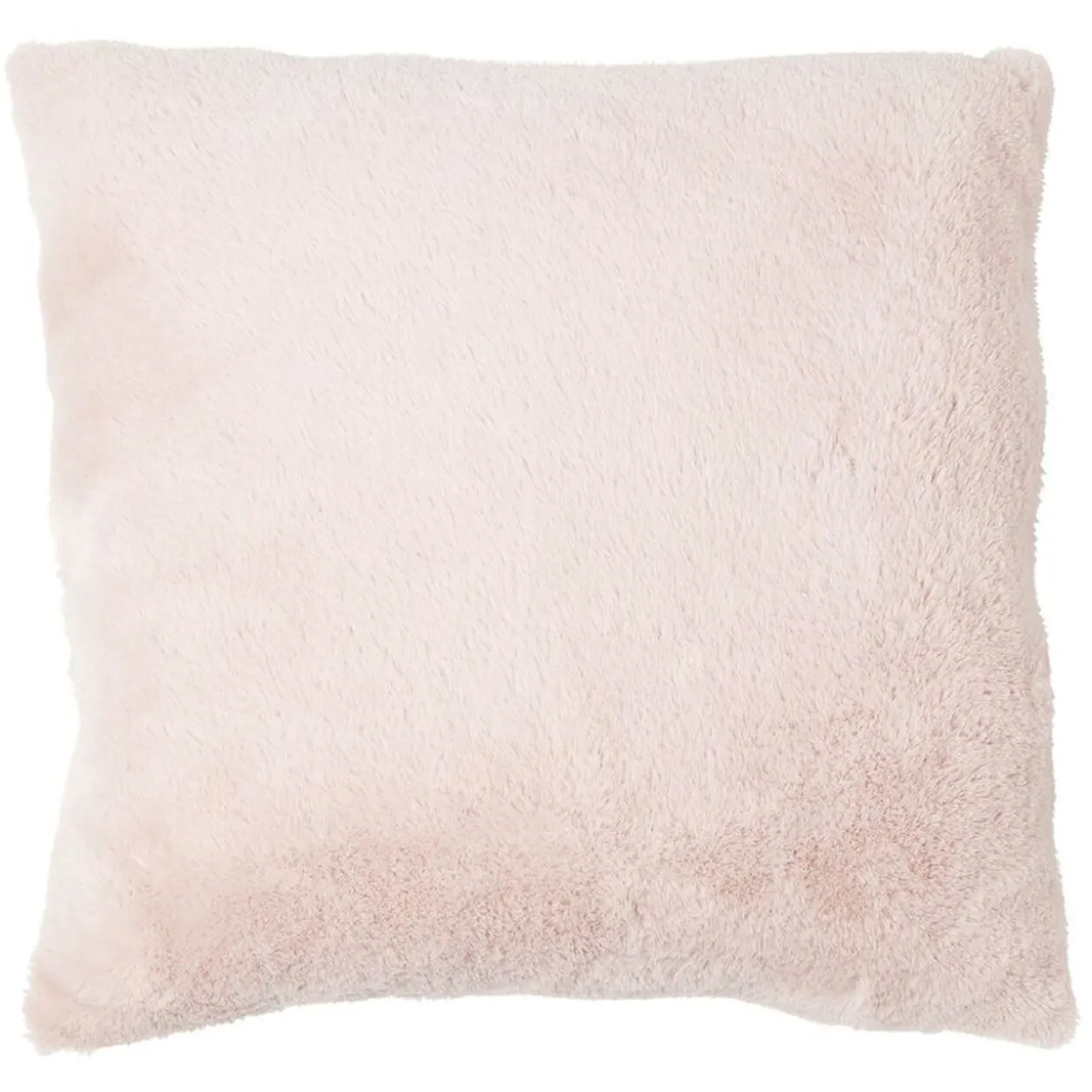 Coussin 1 face fourrure synthétique 1 face polyester uni 40x40 cm