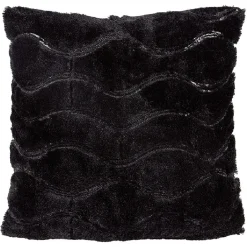 Coussin à fourrure et sequins